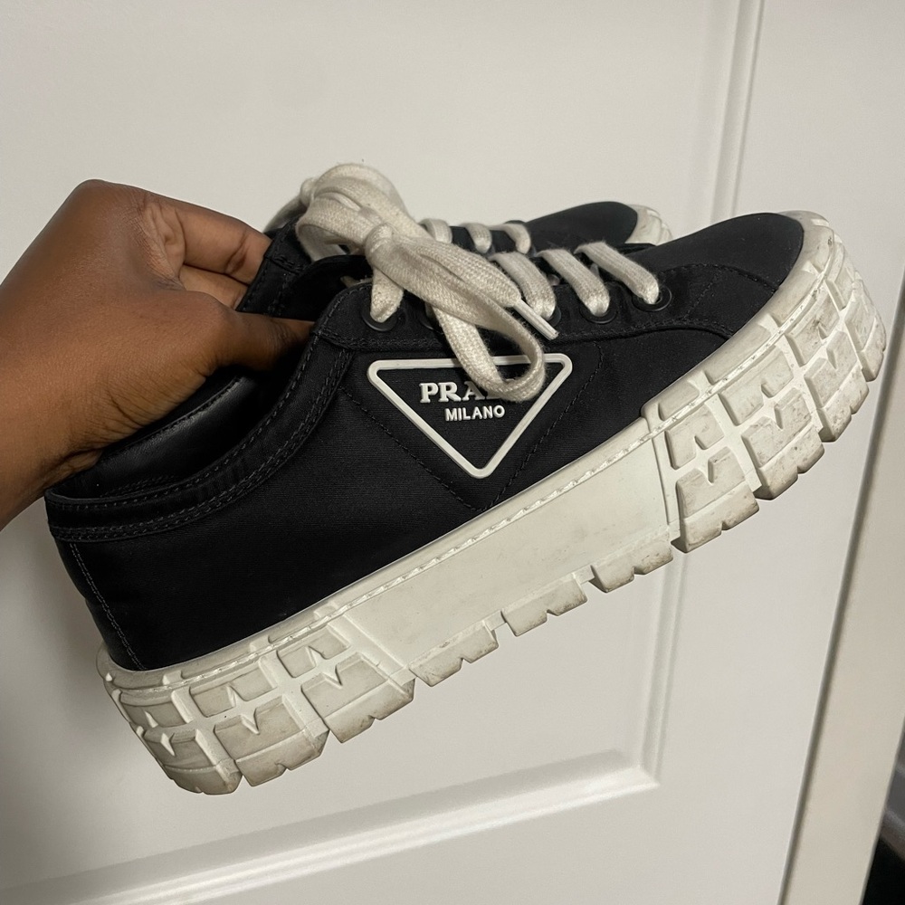 Prada Double Wheel Re-Nylon Gabardine Sneakers